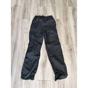 Hollister Mens XS Black Track Pants Grey Side Stripe Mesh Windbreaker Pants